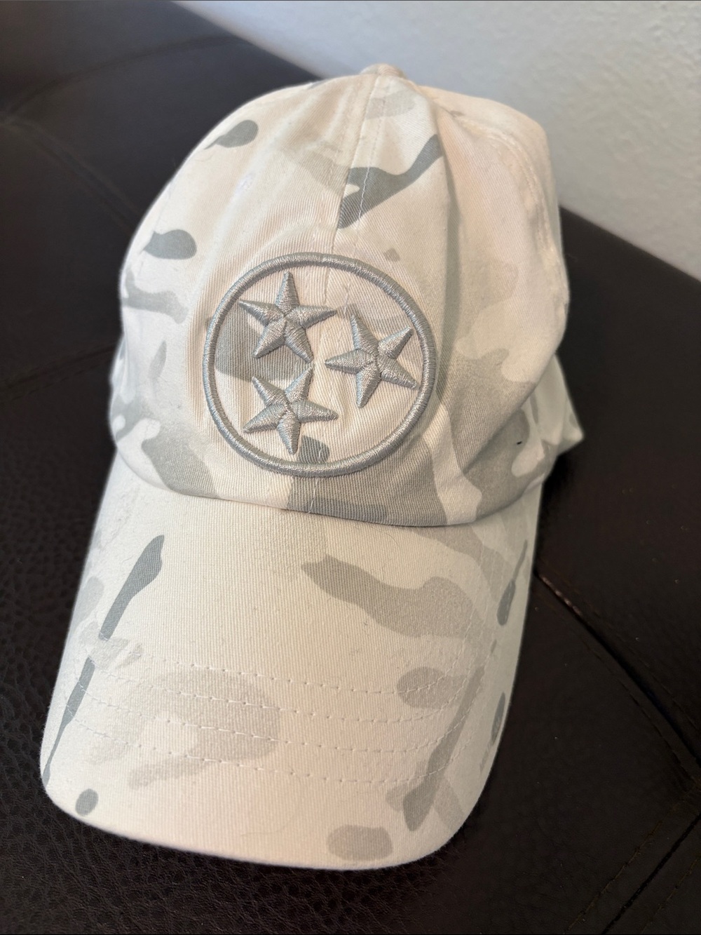 Neutral Camo Baseball Cap with Star Emblem